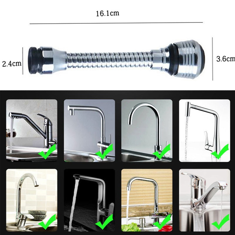 360 Rotatable High Pressure Faucet Bubbler Extender