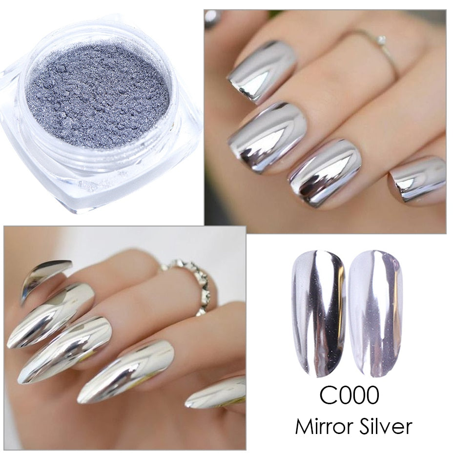 Metal Nail Glitter Powder Gel Polish Rub Dust