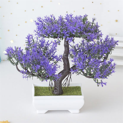 Artificial Plastic Small Potted Bonsai Tree