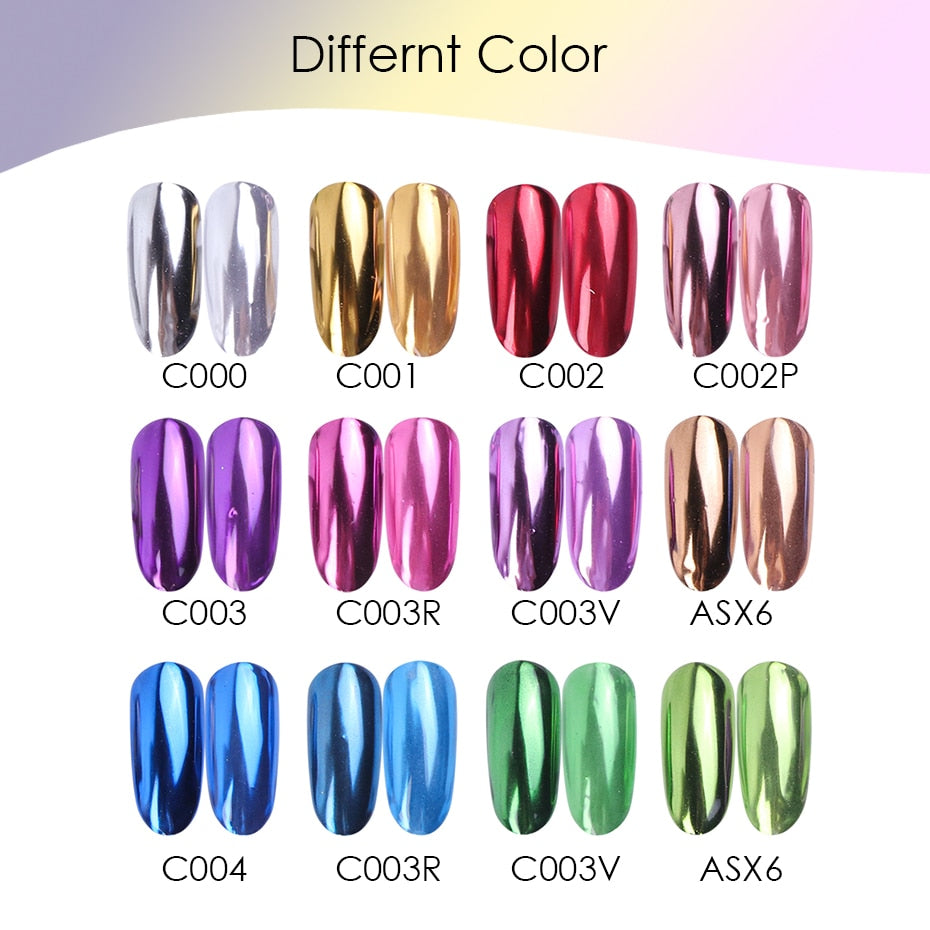 Metal Nail Glitter Powder Gel Polish Rub Dust