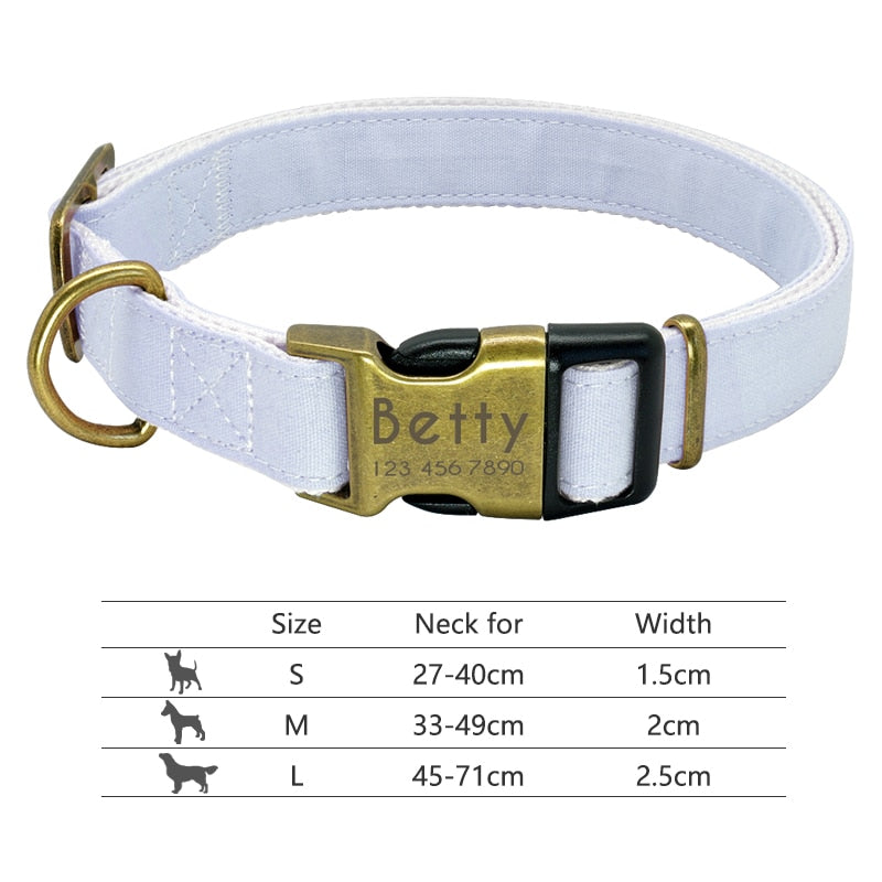 Reflective Nylon Personalized Engraved ID Tag & Collar