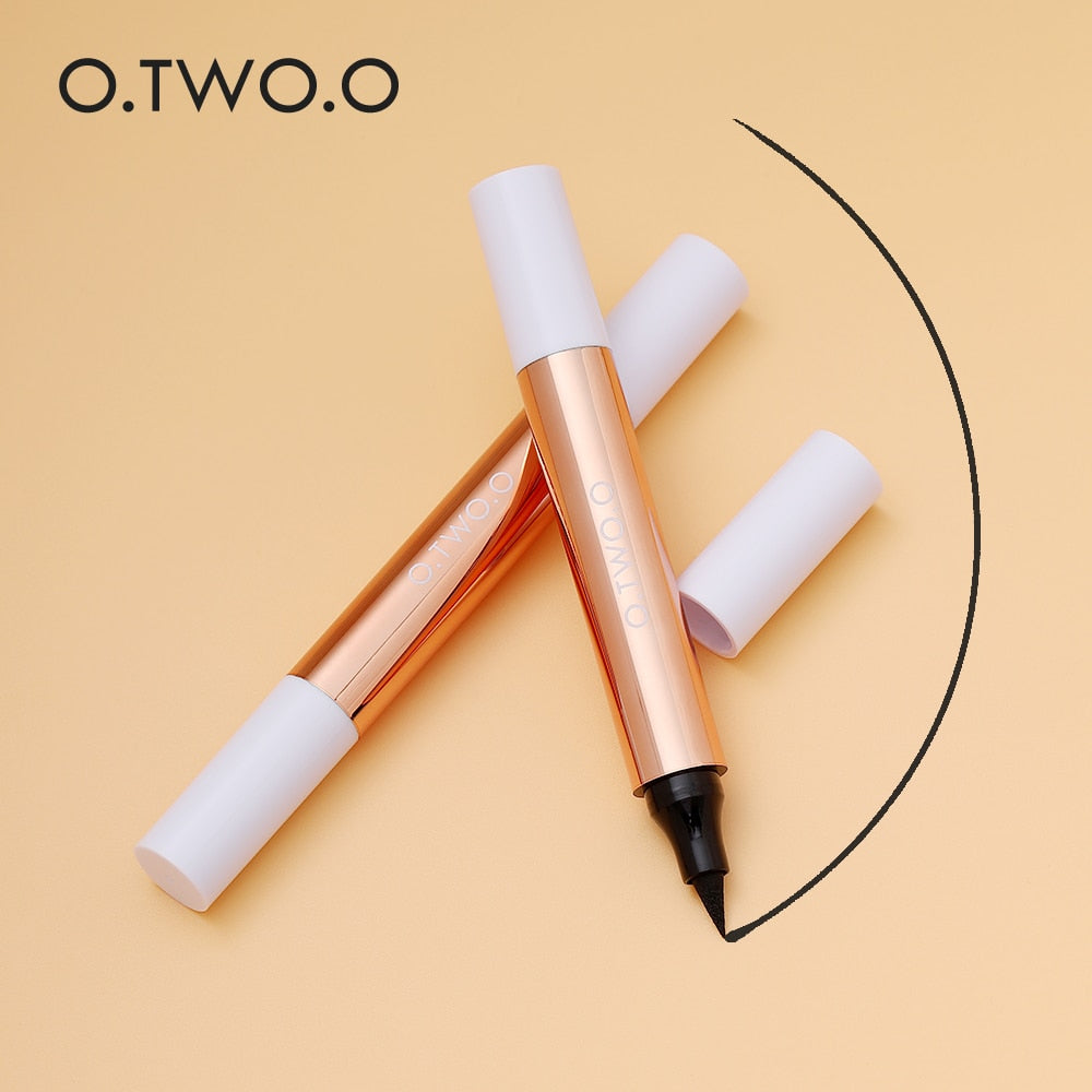 Waterproof Fast Dry Double-ended Liquid Black Eyeliner Pen