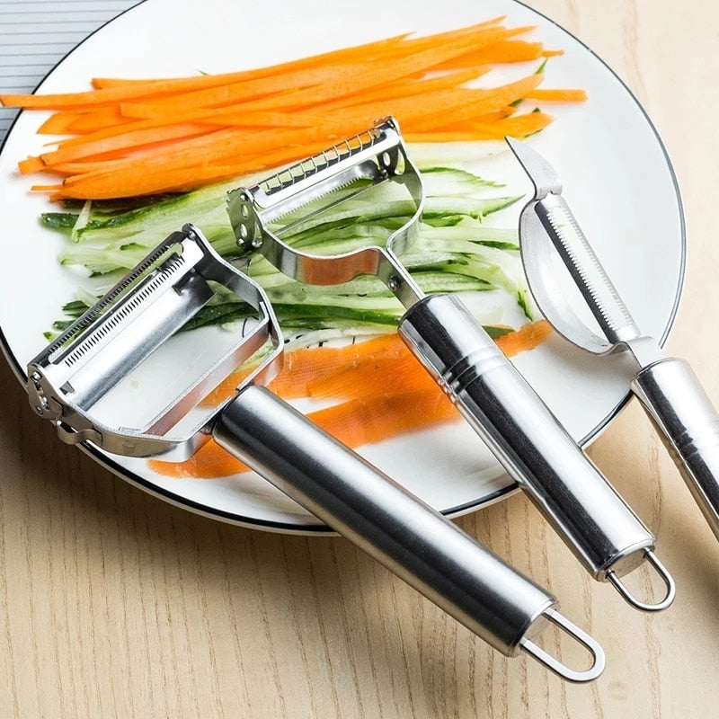 Stainless Steel Fruit or Vegetable Peeler, Grater, Julienne, Slicer Tool
