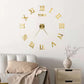 3D Numeral Acrylic Mirror Wall Clock
