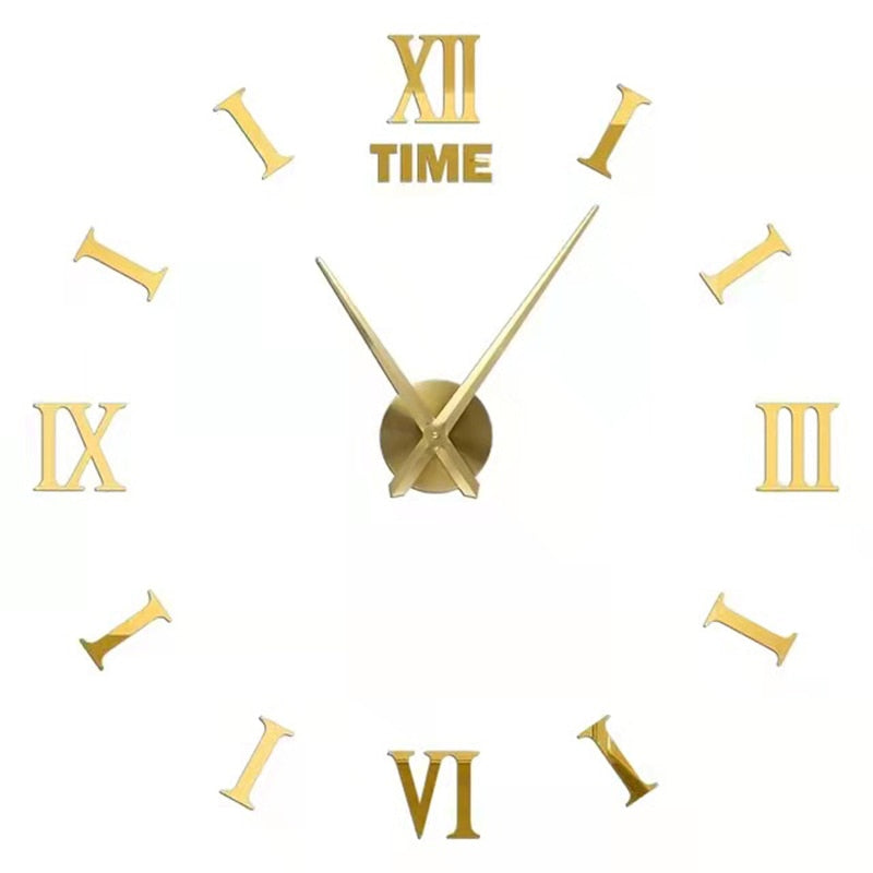 3D Numeral Acrylic Mirror Wall Clock