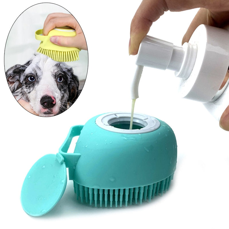 Soft Safe Silicone Pet Bath Massage Brush