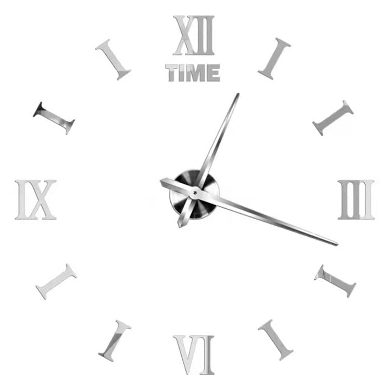 3D Numeral Acrylic Mirror Wall Clock