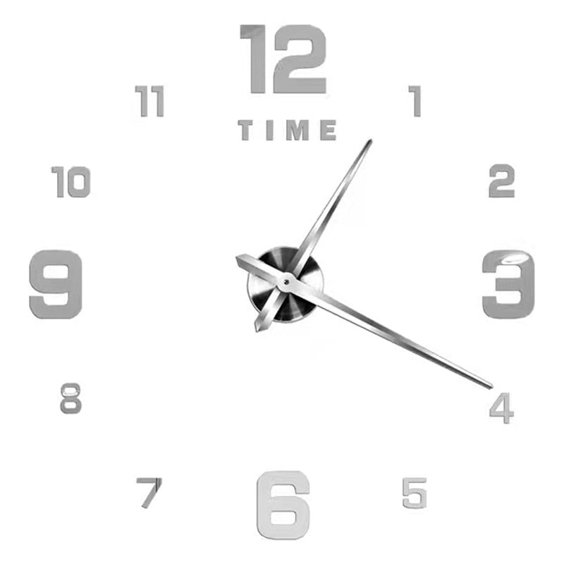 3D Numeral Acrylic Mirror Wall Clock