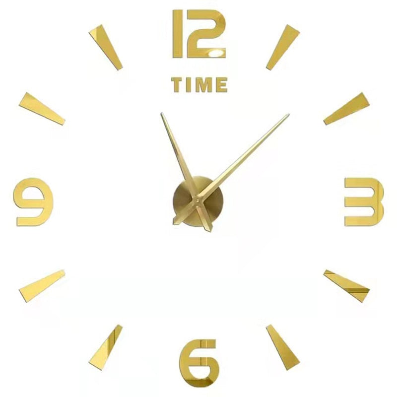 3D Numeral Acrylic Mirror Wall Clock