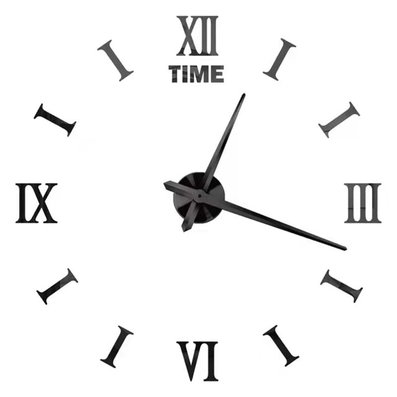 3D Numeral Acrylic Mirror Wall Clock